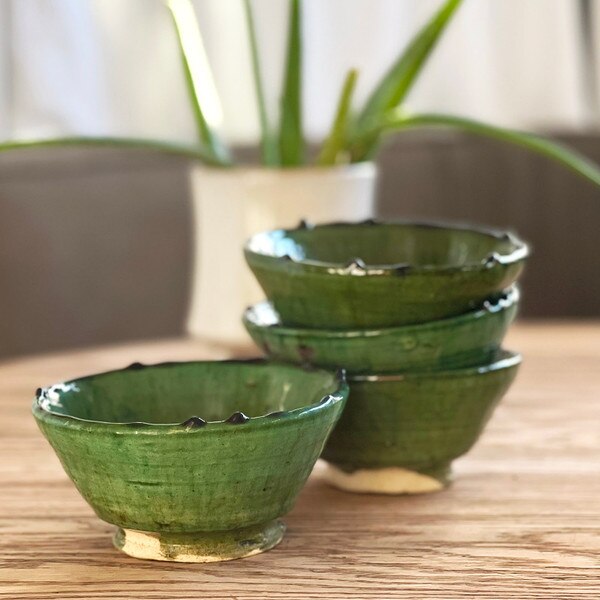 Green Pottery Bowl Small